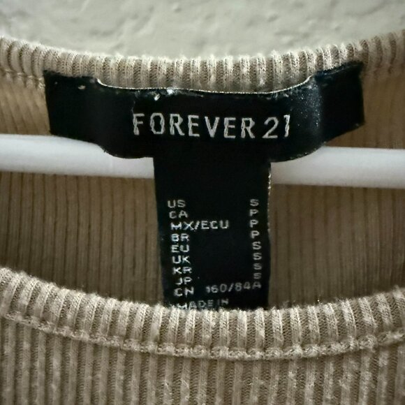 Forever 21 women tank top tan color size S - Picture 2 of 3